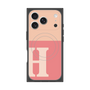 プレミアムスクエアケース with MagSafe［ オリジナル - initial two tone - H pink ］