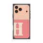 プレミアムスクエアケース with MagSafe［ オリジナル - initial two tone - H pink ］