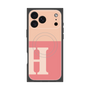 プレミアムスクエアケース with MagSafe［ オリジナル - initial two tone - H pink ］