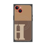 プレミアムスクエアケース with MagSafe［ オリジナル - initial two tone - H brown ］
