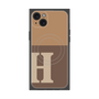 プレミアムスクエアケース with MagSafe［ オリジナル - initial two tone - H brown ］