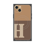プレミアムスクエアケース with MagSafe［ オリジナル - initial two tone - H brown ］
