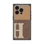 プレミアムスクエアケース with MagSafe［ オリジナル - initial two tone - H brown ］