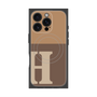 プレミアムスクエアケース with MagSafe［ オリジナル - initial two tone - H brown ］