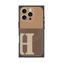 プレミアムスクエアケース with MagSafe［ オリジナル - initial two tone - H brown ］