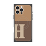 プレミアムスクエアケース with MagSafe［ オリジナル - initial two tone - H brown ］