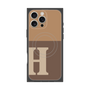 プレミアムスクエアケース with MagSafe［ オリジナル - initial two tone - H brown ］