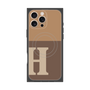 プレミアムスクエアケース with MagSafe［ オリジナル - initial two tone - H brown ］