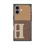 プレミアムスクエアケース with MagSafe［ オリジナル - initial two tone - H brown ］