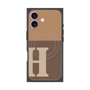 プレミアムスクエアケース with MagSafe［ オリジナル - initial two tone - H brown ］