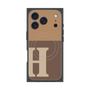 プレミアムスクエアケース with MagSafe［ オリジナル - initial two tone - H brown ］