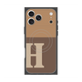 プレミアムスクエアケース with MagSafe［ オリジナル - initial two tone - H brown ］