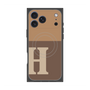 プレミアムスクエアケース with MagSafe［ オリジナル - initial two tone - H brown ］