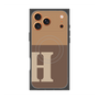 プレミアムスクエアケース with MagSafe［ オリジナル - initial two tone - H brown ］