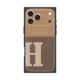 プレミアムスクエアケース with MagSafe［ オリジナル - initial two tone - H brown ］