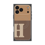 プレミアムスクエアケース with MagSafe［ オリジナル - initial two tone - H brown ］