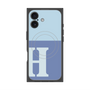 プレミアムスクエアケース with MagSafe［ オリジナル - initial two tone - H blue ］