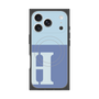 プレミアムスクエアケース with MagSafe［ オリジナル - initial two tone - H blue ］