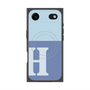 プレミアムスクエアケース with MagSafe［ オリジナル - initial two tone - H blue ］