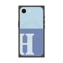 プレミアムスクエアケース with MagSafe［ オリジナル - initial two tone - H blue ］