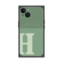 プレミアムスクエアケース with MagSafe［ オリジナル - initial two tone - H green ］