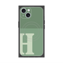 プレミアムスクエアケース with MagSafe［ オリジナル - initial two tone - H green ］