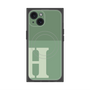 プレミアムスクエアケース with MagSafe［ オリジナル - initial two tone - H green ］