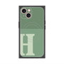 プレミアムスクエアケース with MagSafe［ オリジナル - initial two tone - H green ］