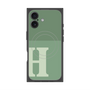 プレミアムスクエアケース with MagSafe［ オリジナル - initial two tone - H green ］