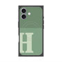 プレミアムスクエアケース with MagSafe［ オリジナル - initial two tone - H green ］