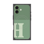 プレミアムスクエアケース with MagSafe［ オリジナル - initial two tone - H green ］