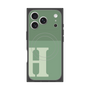 プレミアムスクエアケース with MagSafe［ オリジナル - initial two tone - H green ］