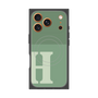 プレミアムスクエアケース with MagSafe［ オリジナル - initial two tone - H green ］