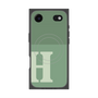 プレミアムスクエアケース with MagSafe［ オリジナル - initial two tone - H green ］