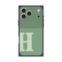 プレミアムスクエアケース with MagSafe［ オリジナル - initial two tone - H green ］