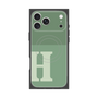 プレミアムスクエアケース with MagSafe［ オリジナル - initial two tone - H green ］