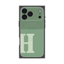 プレミアムスクエアケース with MagSafe［ オリジナル - initial two tone - H green ］
