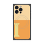 プレミアムスクエアケース with MagSafe［ オリジナル - initial two tone - I orange ］