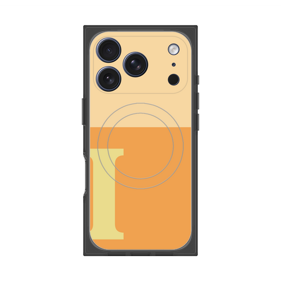 プレミアムスクエアケース with MagSafe［ オリジナル - initial two tone - I orange ］
