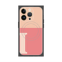 プレミアムスクエアケース with MagSafe［ オリジナル - initial two tone - I pink ］