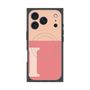 プレミアムスクエアケース with MagSafe［ オリジナル - initial two tone - I pink ］