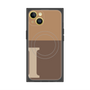 プレミアムスクエアケース with MagSafe［ オリジナル - initial two tone - I brown ］