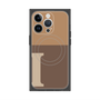 プレミアムスクエアケース with MagSafe［ オリジナル - initial two tone - I brown ］