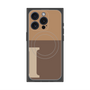 プレミアムスクエアケース with MagSafe［ オリジナル - initial two tone - I brown ］