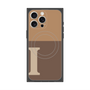 プレミアムスクエアケース with MagSafe［ オリジナル - initial two tone - I brown ］