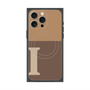 プレミアムスクエアケース with MagSafe［ オリジナル - initial two tone - I brown ］