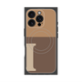 プレミアムスクエアケース with MagSafe［ オリジナル - initial two tone - I brown ］