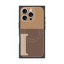 プレミアムスクエアケース with MagSafe［ オリジナル - initial two tone - I brown ］