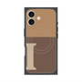 プレミアムスクエアケース with MagSafe［ オリジナル - initial two tone - I brown ］