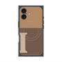 プレミアムスクエアケース with MagSafe［ オリジナル - initial two tone - I brown ］